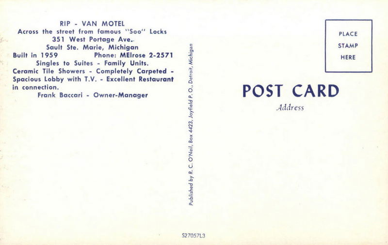 Rip Van Motel (Rip-Van Motel) - Old Postcard